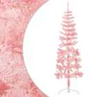 Vidaxl Slim Artificial Half Christmas Tree With Stand Pink 180 Cm