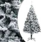 Vidaxl Artificial Christmas Tree With Flocked Snow Green 240 Cm Pvc