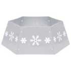 Vidaxl Christmas Tree Skirt Silver And White Ø68X25 Cm