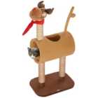 PawHut Cat Tree, 98cm Deer Themed Cat Tower for Indoor Cats and Kittens