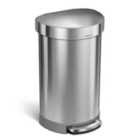 Simplehuman 45L Semi-round Bin, Brushed