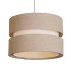 Lighting Collection 2 Tone Linen 30Cm Gap Tier Drum