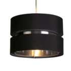 Lighting Collection Grey Tc 30Cm Gap Tier Drum Silver Inner