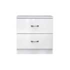 Luxury Life Chiswick 2 Drawer Bedside Cabinet In Gloss White