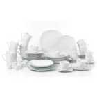 Waterside 54Pc White Square Athena Dinner Set
