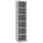 vidaXL Cd Cabinet Concrete Grey 21X20X88cm Engineered Wood