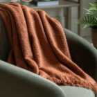 Crossland Grove Melange Acrylic Throw Rust 1300X1500Mm