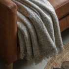 Crossland Grove Melange Acrylic Throw Dark Grey 1300X1500Mm