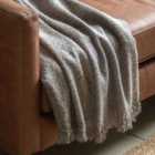 Crossland Grove Melange Acrylic Throw Light Grey1300X1500Mm