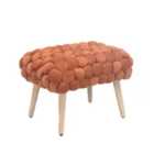 Artemis Home Cushla Bubbly Velvet Small Footstool - Brown