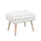Artemis Home Cushla Bubbly Velvet Small Footstool - Cream