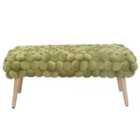 Artemis Home Cushla Bubbly Velvet Large Footstool - Green
