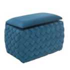 Artemis Home Plumeo Velvet Storage Ottoman - Teal