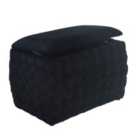 Artemis Home Plumeo Velvet Storage Ottoman - Black