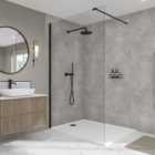 Wetwall Elite Pewter Terrazzo 3 Sided Shower Panel Kit - 1700 x 900mm