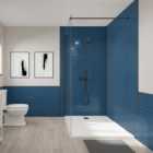 Wetwall Navy Concept Vertical Tile 3 Sided Shower Panel Kit - 1200mm