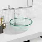 vidaXL Basin Tempered Glass 30x12 cm Frosted
