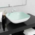 vidaXL Basin Ceramic Square Black 38x38x13.5 cm
