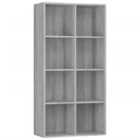 vidaXL Book Cabinet/sideboard Grey Sonoma 66x30x130 cm Engineered Wood