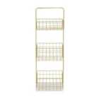 Maison By Premier Kirby Three Tier Gold Finish Storage Caddy