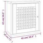 vidaXL Wall Cabinet 42x18x42 cm Solid Wood Walnut