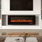 Garden Sanctuary 50 Inch 1800W Black Wall Mounted Electric Fireplace With Touch Screen