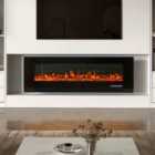 Garden Sanctuary 60 Inch 1800W Black Wall Mounted Electric Fireplace With Touch Screen