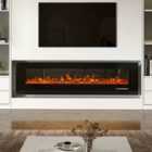 Garden Sanctuary 72 Inch 1800W Black Wall Mounted Electric Fireplace With Touch Screen
