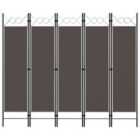Vidaxl 5-panel Room Divider Anthracite 200X180 Cm