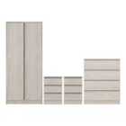 Seconique Malvern 2 Door Wardrobe Bedroom Set - Urban Snow