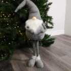 Samuel Alexander 84Cm Christmas Plush Grey Standing Gonk Long Legs & LED Illuminated Beard