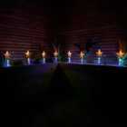 Samuel Alexander Set Of 8 Battery Operated LED Multi Coloured Star Path Lights Christmas Decoration With Timer
