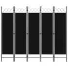 Vidaxl 5-panel Room Divider Black 200X180 Cm