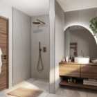 Wetwall Mermaid Gris Granite 2 Sided Shower Panel Kit - 900 x 900mm