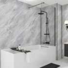 Wetwall Mermaid Brera Marble 2 Sided Shower Panel Kit - 1200 x 900mm