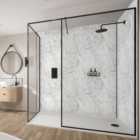 Wetwall Mermaid White Marble 2 Sided Shower Panel Kit - 900 x 900mm