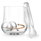 Final Touch Rock Roller Whiskey Glass & Ice Chillings Balls With Tong Set