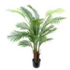 110Cm Artificial Areca Palm Tree Potted In Black Pot