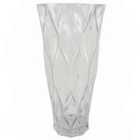 35Cm Clear Chunky Ridged Glass Vase