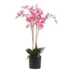 Artificial Orchid Flower Pink Orchid Arrangement 60Cm