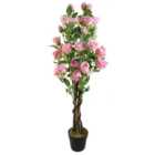 Artificial 105Cm Artificial Pink Rose Tree