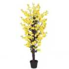 Artificial Blossom Tree Gold Yellow 120Cm