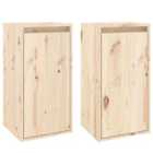 Vidaxl Wall Cabinets 2 Pcs 30X30X60 Cm Solid Wood Pine