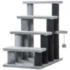 Pawhut Pet Stairs With 4-step Stair, Scratching Posts