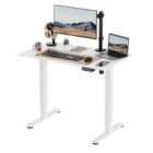Vonhaus White Standing Desk 100X60Cm