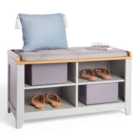 Vonhaus Grey Hallway Storage Bench