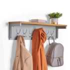 Vonhaus Grey Hallway Storage Coat Rack & Shelf