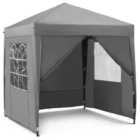 Vonhaus Slate Grey Pop-Up Gazebo Set 2x2m