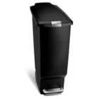 Simplehuman 40L Slim Bin, Black Plastic
