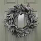 Samuel Alexander 45Cm Snow Flocked Wreath 84 Mixed Pe/Pvc Tips